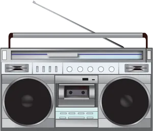 Vintage Boombox Illustration PNG image