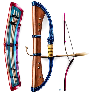 Vintage Bow And Arrow Set Png 05252024 PNG image