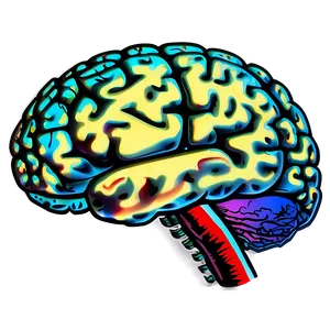 Vintage Brain Illustration PNG Cva11