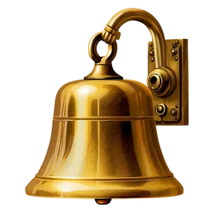 Vintage Brass Bell Png 06212024 PNG image