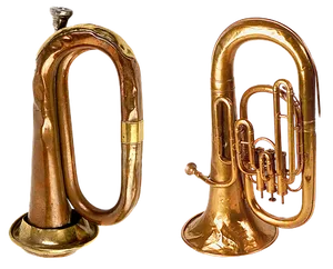 Vintage Brass Instruments PNG image