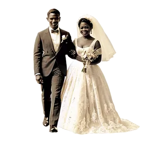 Vintage Bride And Groom Png Fqu87 PNG image