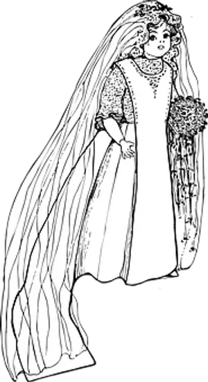 Vintage Bride Illustration