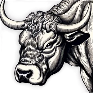 Vintage Bull Engraving PNG Xwd89 PNG