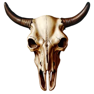 Vintage Bull Skull Drawing PNG 06122024 PNG