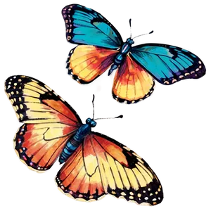 Vintage Butterflies Png Cev27 PNG image