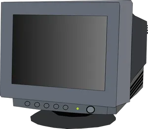 Vintage C R T Monitor Graphic PNG image