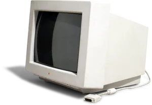 Vintage C R T Monitor Isolated PNG image