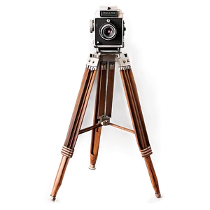Vintage Camera On Tripod PNG Fsm PNG
