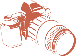 Vintage Camera Silhouette Logo PNG