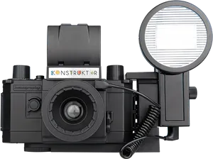 Vintage_ Camera_with_ External_ Flash