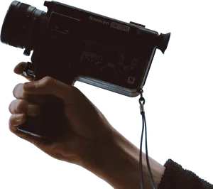 Vintage Camerain Hand Silhouette PNG