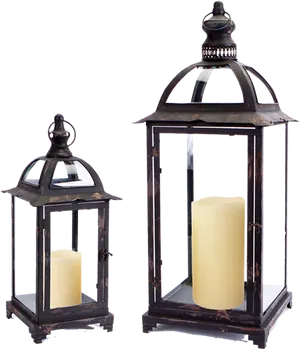 Vintage Candle Lanterns PNG image