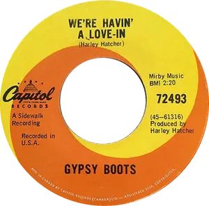 Vintage Capitol Records Vinyl Label PNG image