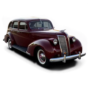 Vintage Car In Film Noir Png Mru PNG image