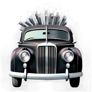 Vintage Car In Film Noir Png Nje42 PNG image