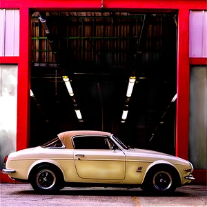 Vintage Car In The Garage Png 06252024 PNG image