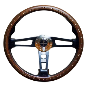 Vintage Car Steering Wheel Png 05252024 PNG image