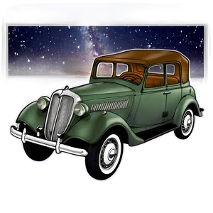 Vintage Car Under The Stars Png 06252024 PNG image