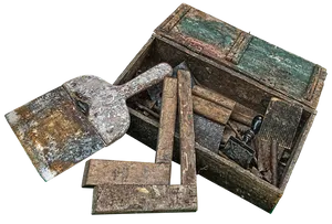 Vintage Carpentry Toolsin Wooden Box