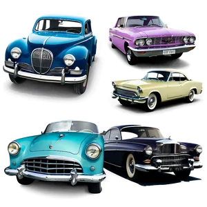 Vintage Cars Collection Png 06282024 PNG image