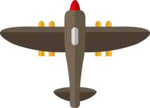 Vintage Cartoon Airplane Illustration PNG image
