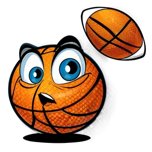 Vintage Cartoon Basketball Png 46 PNG image