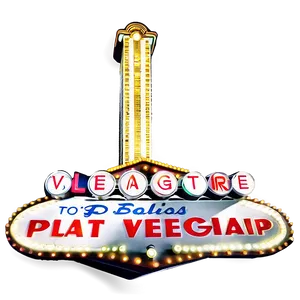 Vintage Casino Marquee Sign PNG