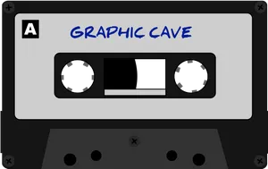 Vintage Cassette Tape Graphic Cave PNG