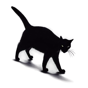 Vintage Cat Silhouette Png 06122024 PNG image