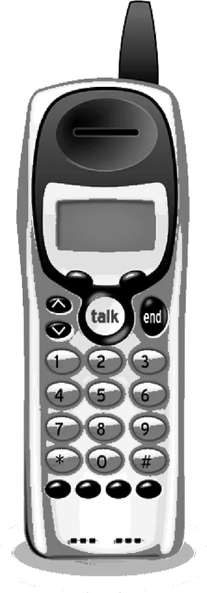 Vintage Cell Phone Clipart PNG image