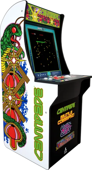 Vintage Centipede Arcade Machine PNG image