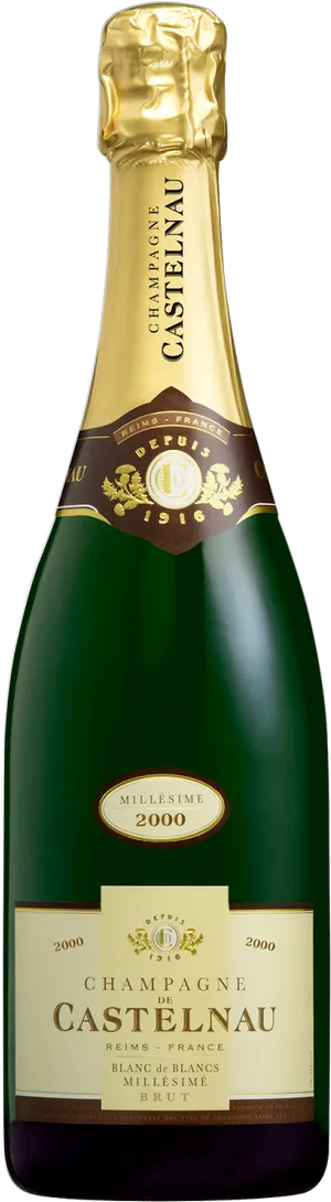 Vintage Champagne Bottle2000 PNG image