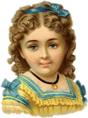 Vintage Child Portrait Illustration