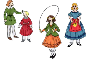 Vintage Children Illustration PNG image