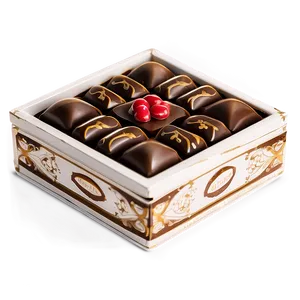 Vintage Chocolate Box Design Png 06212024 PNG image