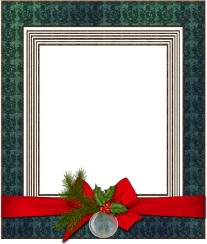 Vintage Christmas Framewith Holly Decoration PNG image