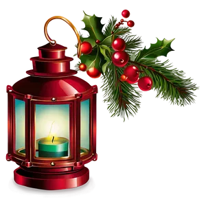 Vintage Christmas Lantern PNG Cvm