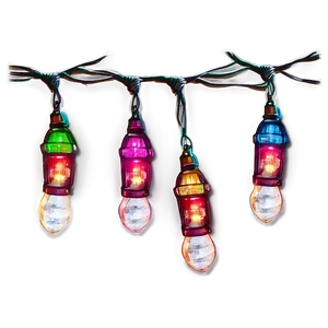Vintage Christmas Lights PNG Jmh87