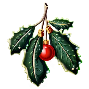 Vintage Christmas Mistletoe PNG Nsq99 PNG