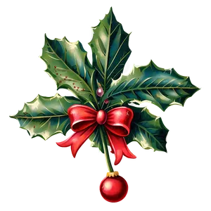 Vintage Christmas Mistletoe PNG Wbs85 PNG