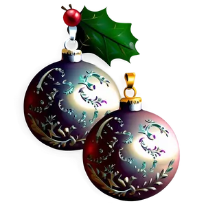 Vintage Christmas Ornaments PNG 85