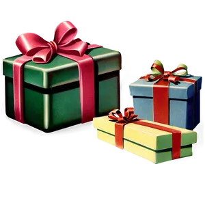 Vintage Christmas Presents PNG 38 PNG