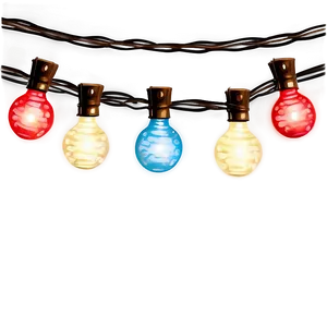 Vintage Christmas String Lights Png 62 PNG image