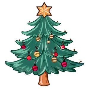 Vintage Christmas Tree Outline Png Jpv PNG image