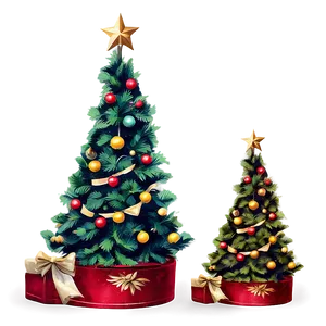 Vintage Christmas Tree Png 06252024 PNG image