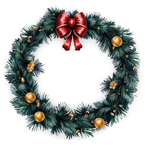 Vintage Christmas Wreath Png Ees81 PNG image