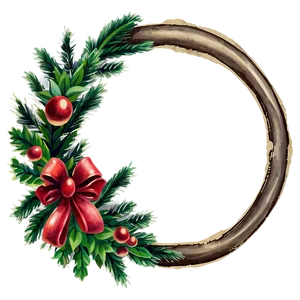 Vintage Christmas Wreath Png Gnm55 PNG image