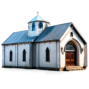 Vintage Church Building PNG Klc