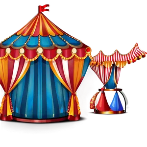 Vintage Circus Tent Design Png Mpi19 PNG image